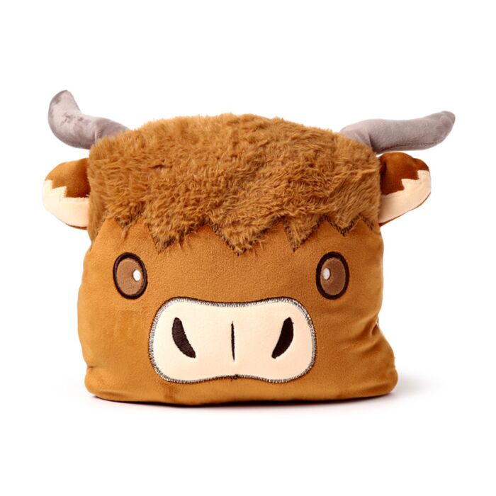 Travel Blanket+Plush Toy- 2-in-1 (Highland Cow)