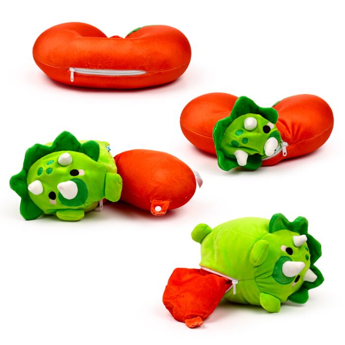 2-in-1 Plush toy and travel pillow (Dinosaur)